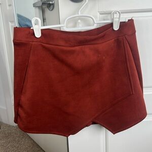 Suede Skort